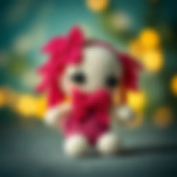 Artfully Crafted Small Amigurumi Doll A beautifully crafted small amigurumi doll