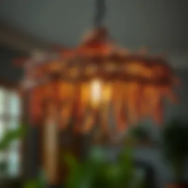 Creative chandelier design using natural materials