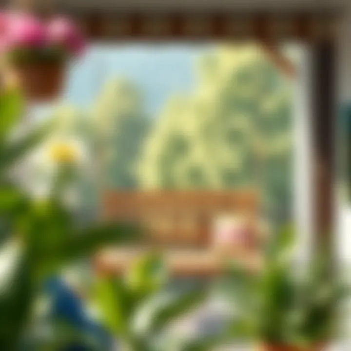 Final installation of a beautifully set up balcony swing