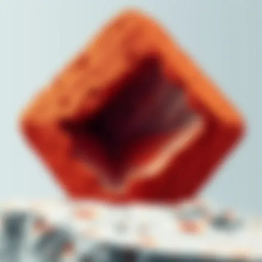 Composition of concrete showcasing its porous structure