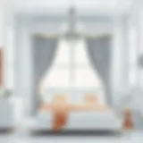 Elegant curtain design in a white bedroom