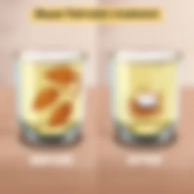 Comparison of tea stain removal results Before and after tea stain treatment