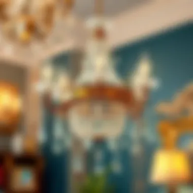 Antique chandelier with crystal details