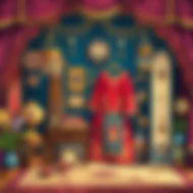 Traditional Turkish wedding trousseau display showcasing intricate designs.