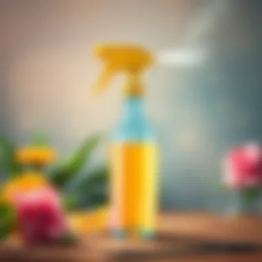 Eco-friendly cleaning solution in a spray bottle