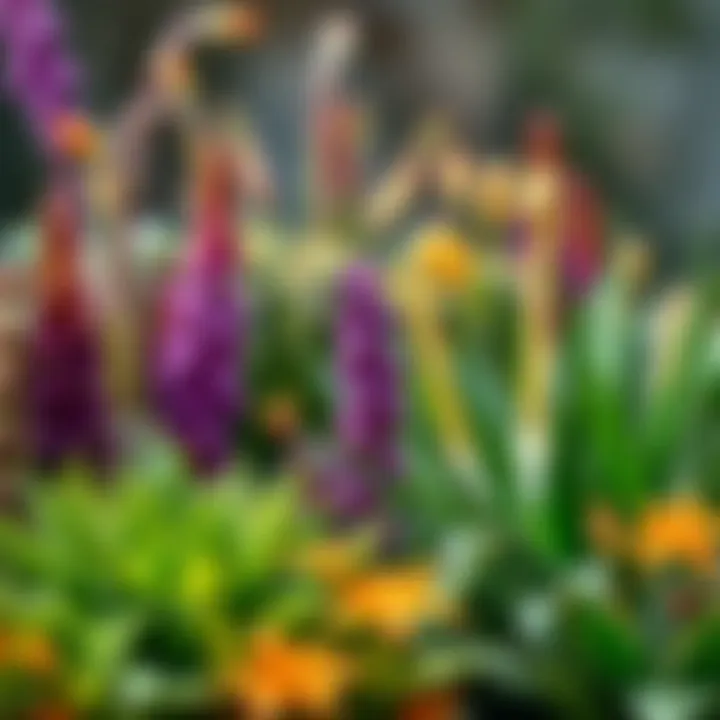 Lush garden featuring cold-resistant plants thriving in winter