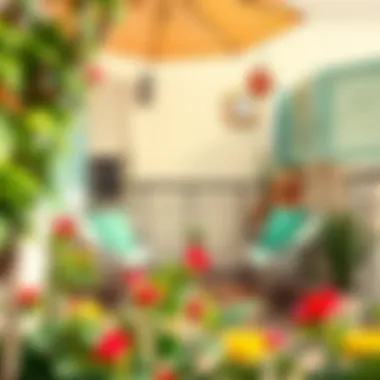 Comfortable Seating in Limited Spaces Cozy seating arrangement on a small balcony