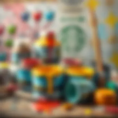 Diverse Paints in Crafting Crafting project with various paint types