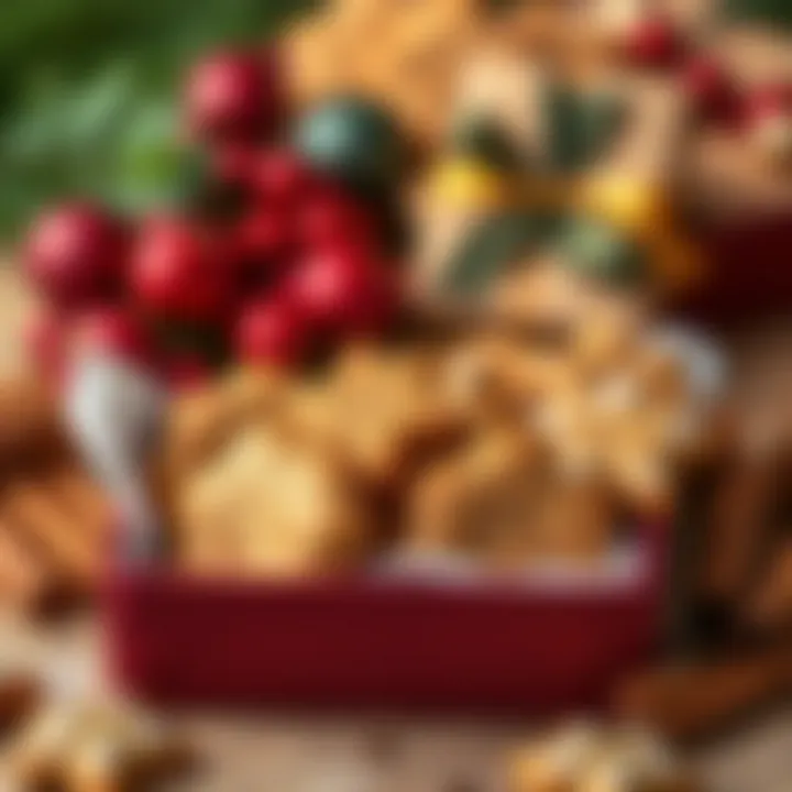 Decorative box of cinnamon cookies ready to be shared as gifts