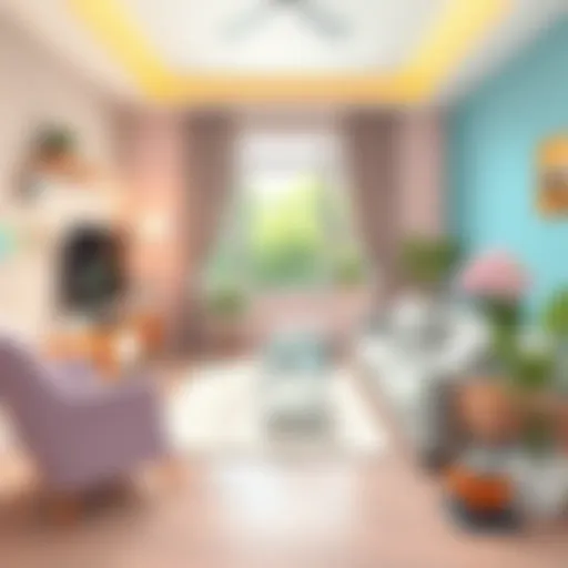 Thorough cleaning of a living room with a focus on corners and surfaces