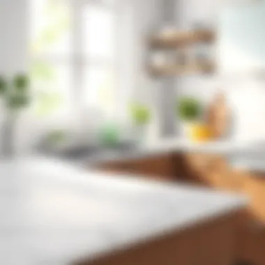 Pristine Kitchen Countertop A pristine kitchen countertop after a deep clean