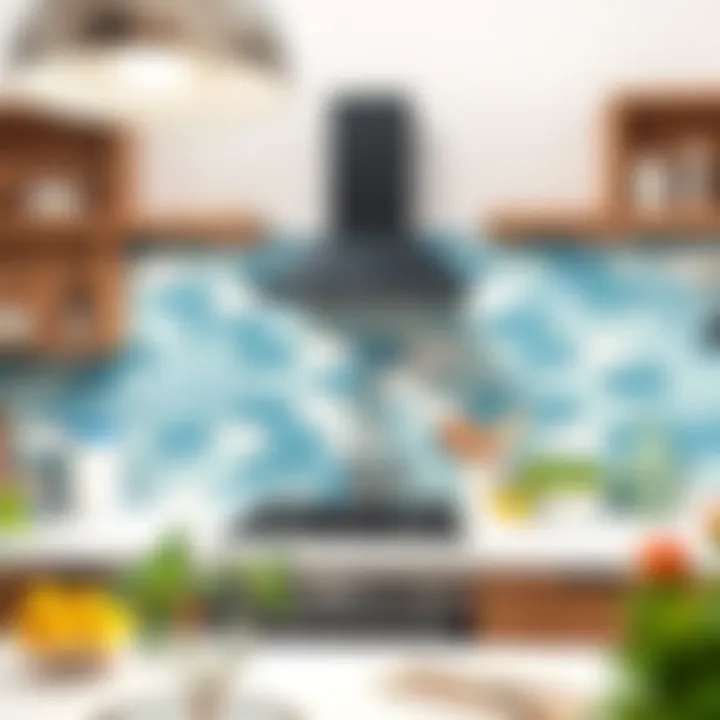 DIY backsplash project in action