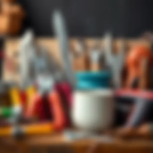A collection of essential DIY tools arranged aesthetically.