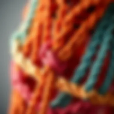 Close-Up of Macrame Knots and Patterns Detailed close-up of macrame knots and patterns