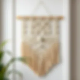 Intricate wall macrame design showcasing natural fibers