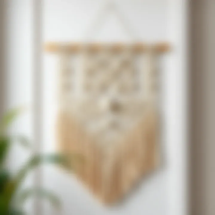 Intricate Wall Macrame Design Intricate wall macrame design showcasing natural fibers