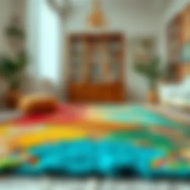 Revitalized Carpet Elegance A beautifully cleaned carpet showcasing its vibrant colors