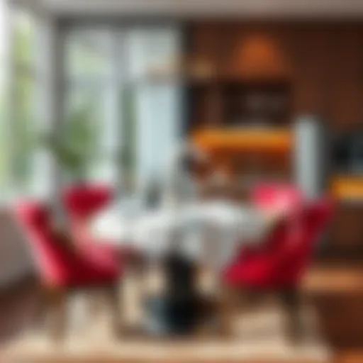 Elegant kitchen table set for dining