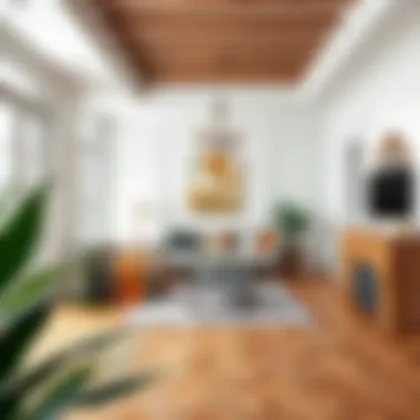 Elegant Living Room Featuring Old Wooden Parquet Elegant living room with old wooden parquet