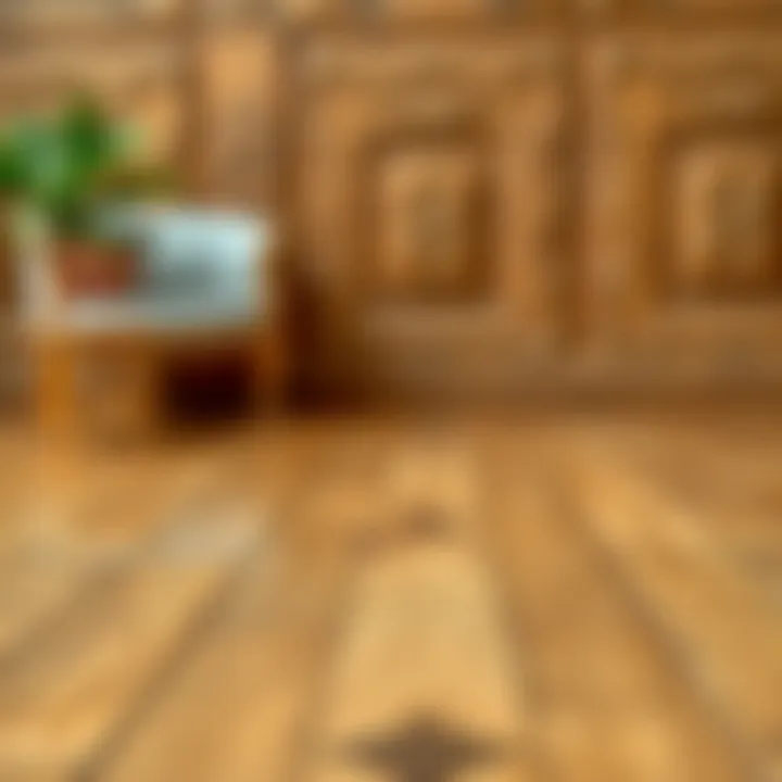 Restored Antique Wooden Parquet Close-Up Close-up of restored antique wooden parquet