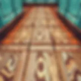 Vintage wooden floor showcasing intricate patterns