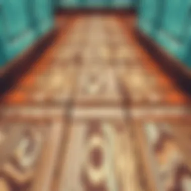 Intricate Patterns of Vintage Wooden Flooring Vintage wooden floor showcasing intricate patterns