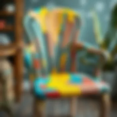 Artful Texture in Furniture Painting A beautifully painted chair showcasing texture