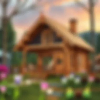 Finished wooden house in a scenic setting