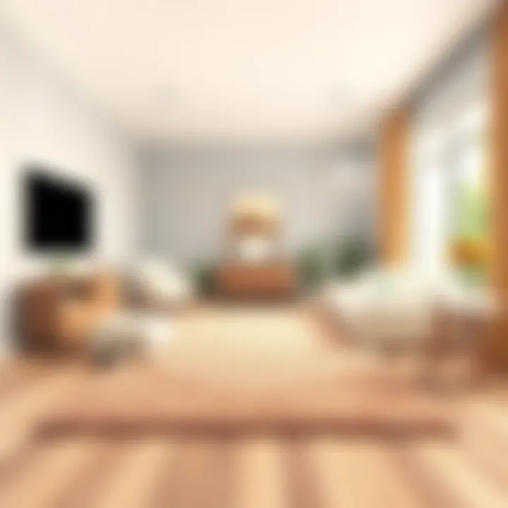 Transformed Room with Clean Carpet A room with a freshly cleaned carpet enhancing the decor