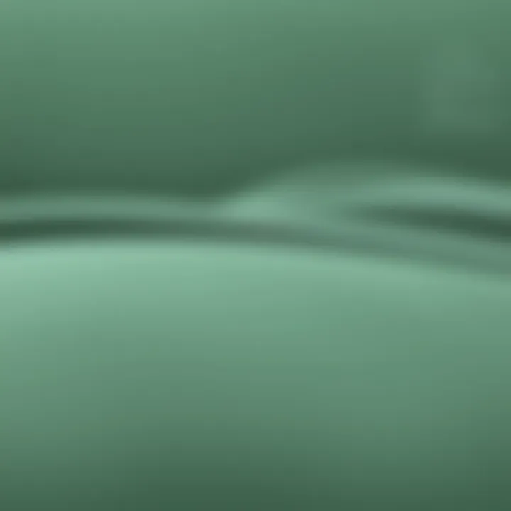 Gray-Green Fabric Elegance An elegant close-up of fabric texture showcasing gray and green tones in a sofa.