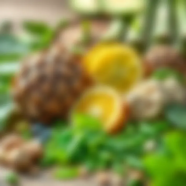 Natural materials used for creating green color in art projects