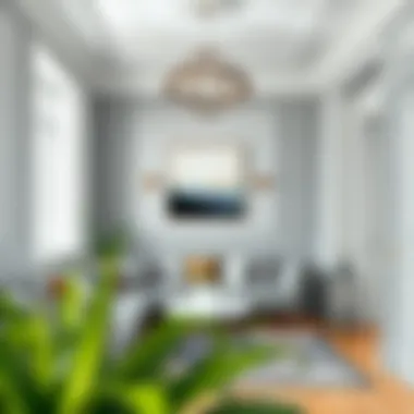 Stylish interior featuring gray paint and matching hues