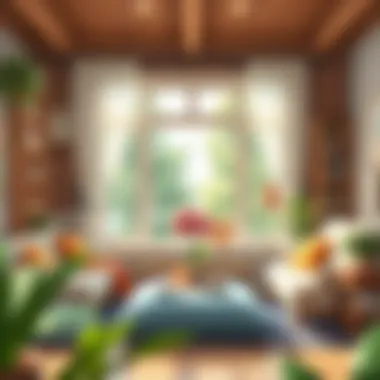 Cozy reading nook with thoughtfully selected furniture.