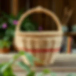 Beautifully crafted wicker basket on a wooden table