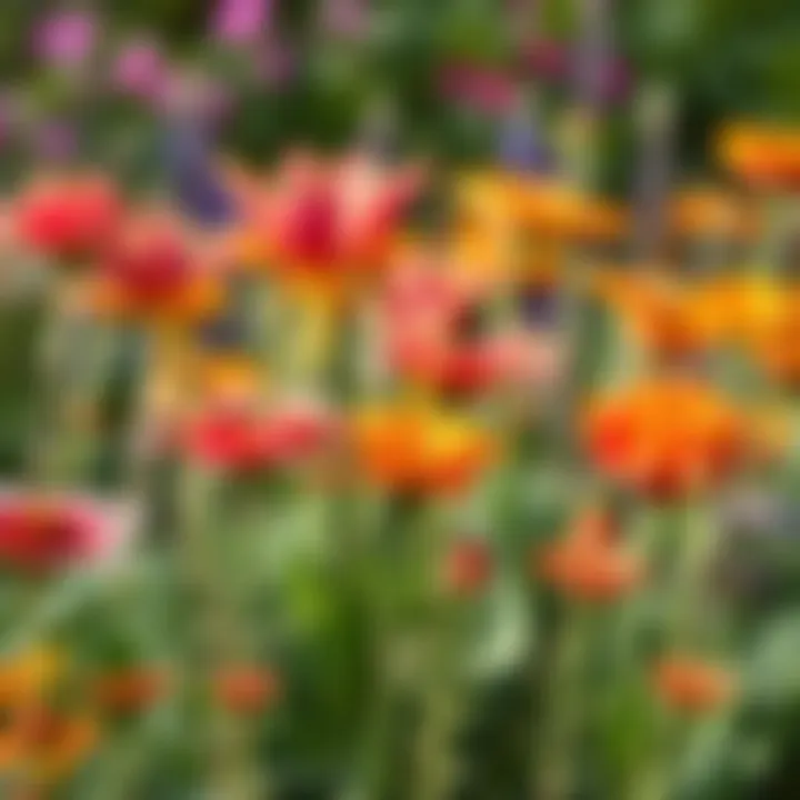 Vibrant garden showcasing heat-resistant plants in full bloom