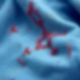 Close-up of fabric texture revealing iron marks