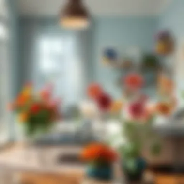 Vibrant indoor flowers enhancing a living space