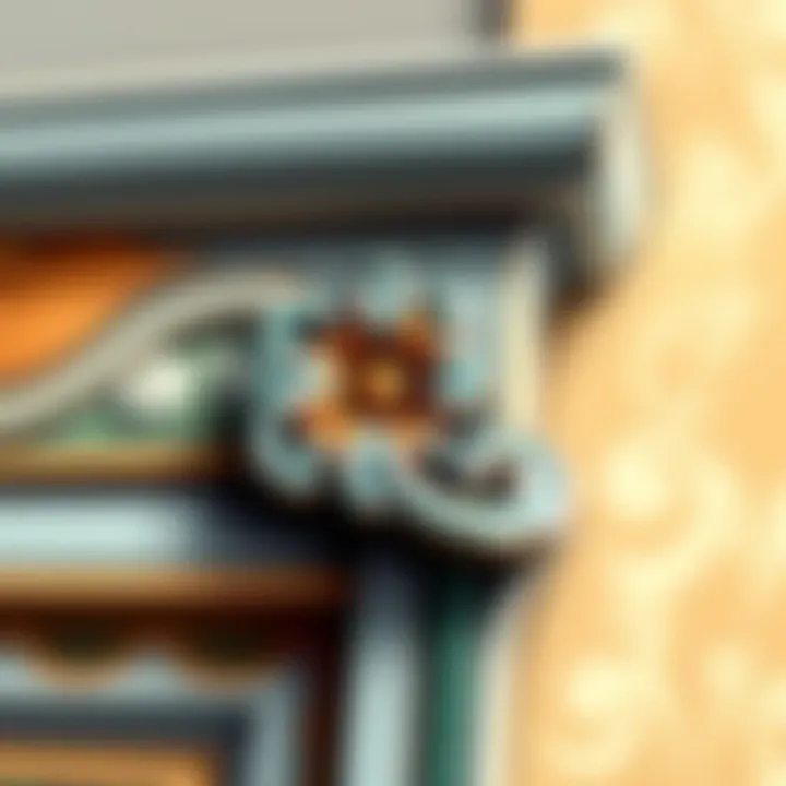 A close-up of decorative trim showcasing its intricate design