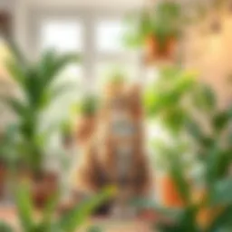 Safe plants for cats in a living room environment