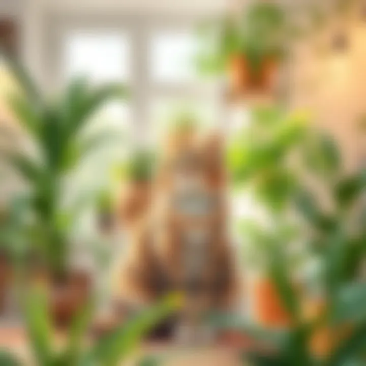 Safe plants for cats in a living room environment