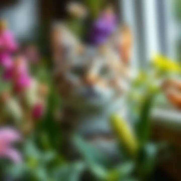 Different types of non-toxic plants suitable for cats