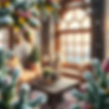 Inspirational Decor in a Winter Sanctuary Inspirational decorative elements in a winter garden