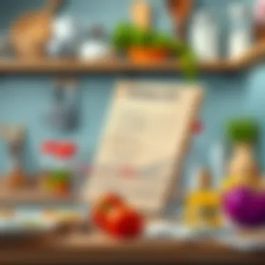 Shopping list for kitchen essentials and supplies