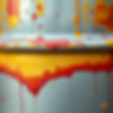 Detailed view of a metal surface before paint removal