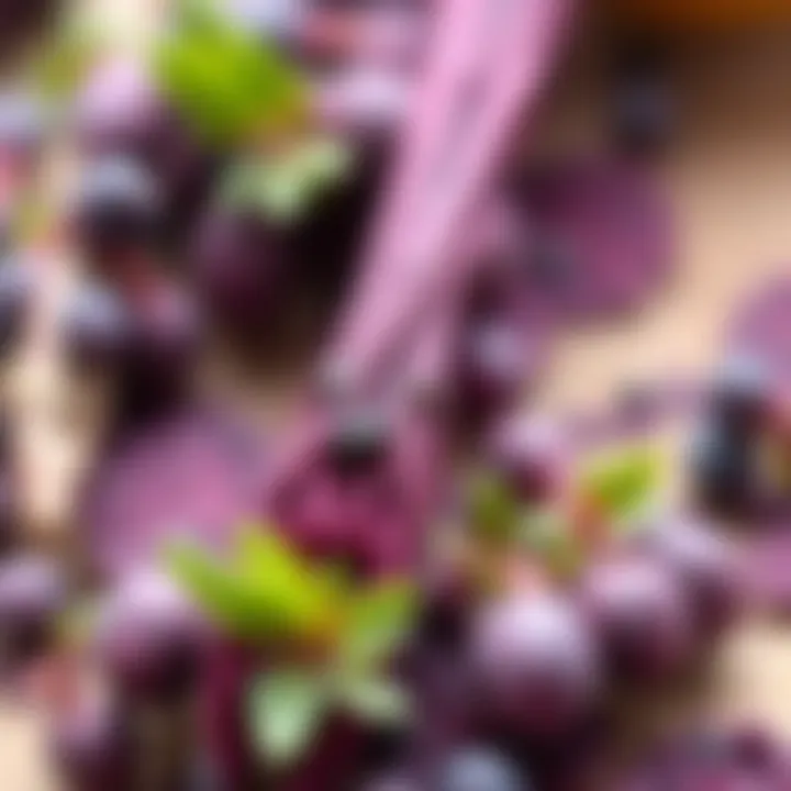 Vibrant purple dye from natural sources