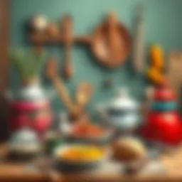 Traditional kitchen items representing cultural heritage