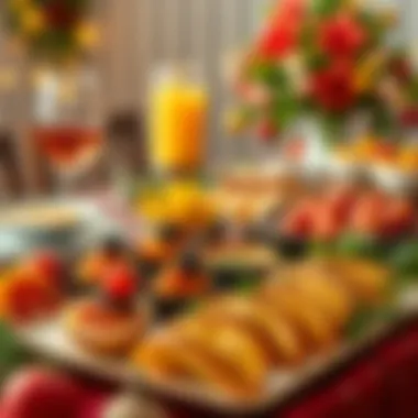 Delicious appetizers displayed on a festive table