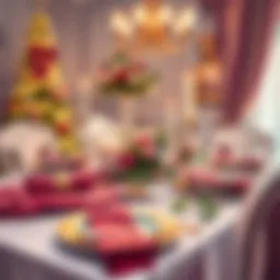 Elegant table setting for a New Year's celebration