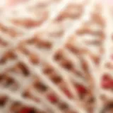 Close-up view of paper twine showcasing texture and detail