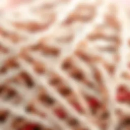 Close-up view of paper twine showcasing texture and detail